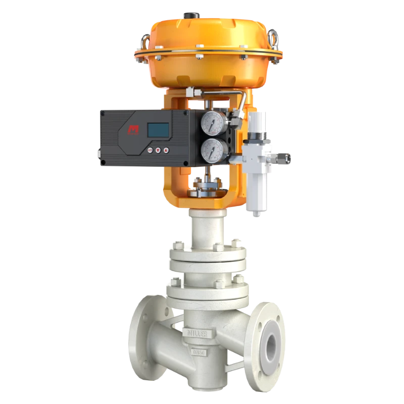 Pneumatic Straight-through Lined Fluoroplastic Control Valve