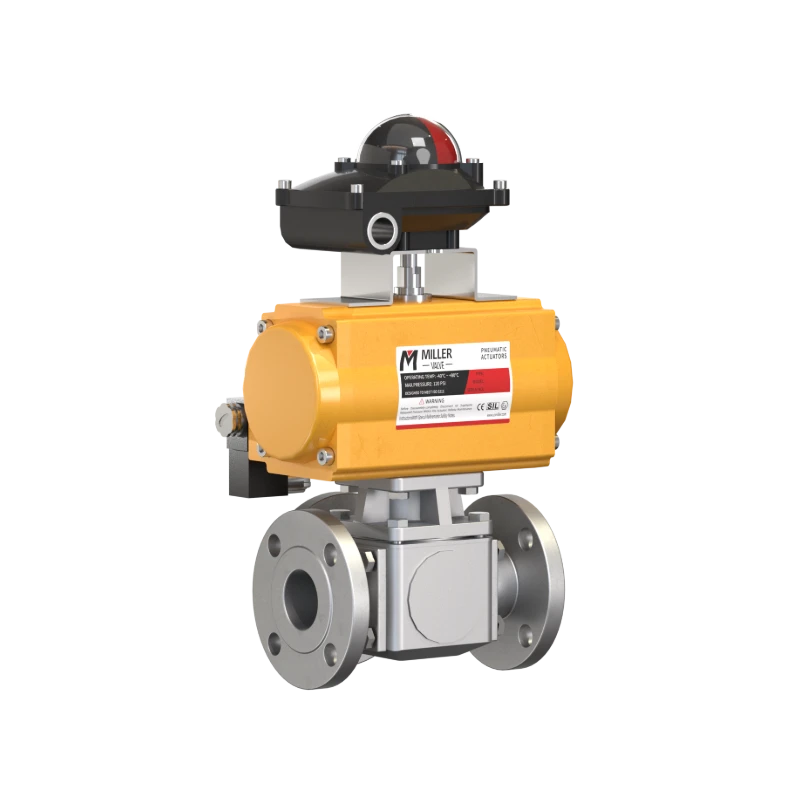 Pneumatic Three-Way Ball Valve