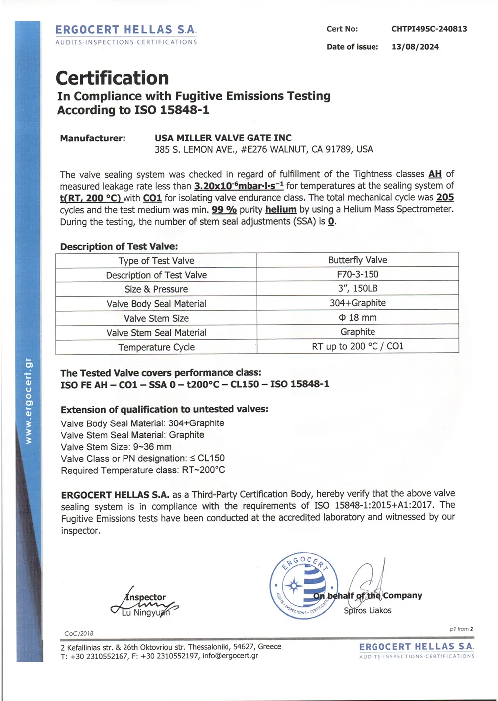 ISO-15848-1(butterfly value)