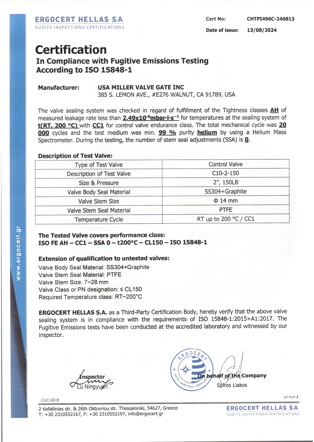 ISO-15848-1(control value)